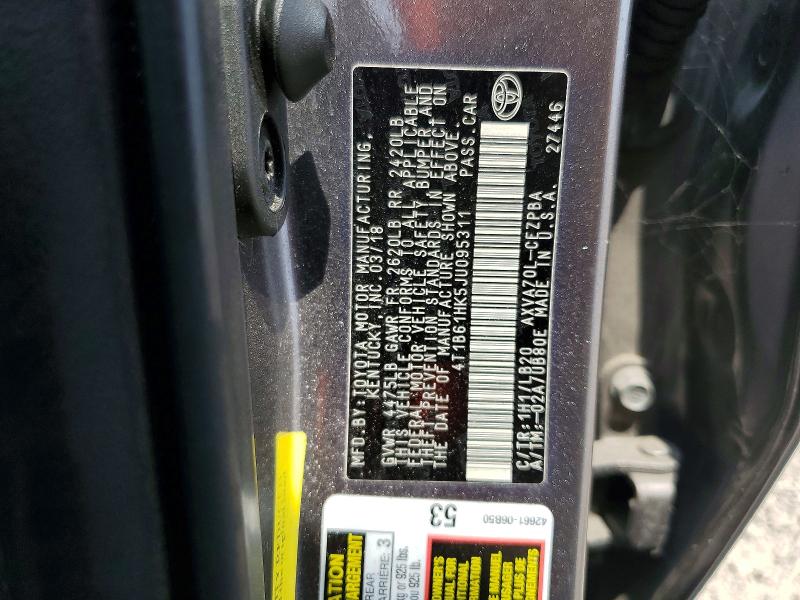 Aukcja sprzedaży 2018 Toyota Camry, vin: 4T1B61HK5JU095311, numer aukcji: 51405486