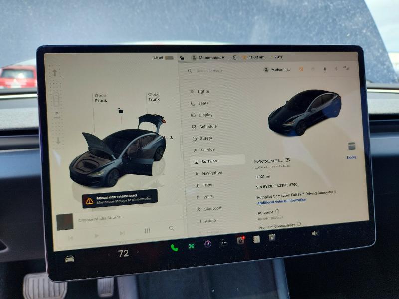 2025 Tesla Model 3 მანქანა იყიდება აუქციონზე, vin: 5YJ3E1EA3SF001766, აუქციონის ნომერი: 49988026