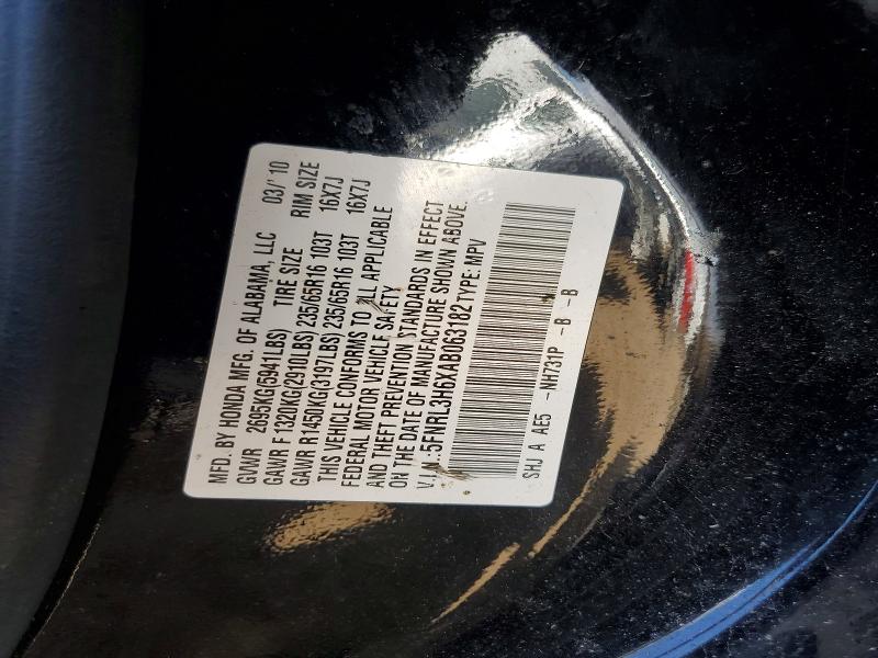 Продаж на аукціоні авто 2010 Honda Odyssey, vin: 5FNRL3H6XAB063182, номер лоту: 50233096