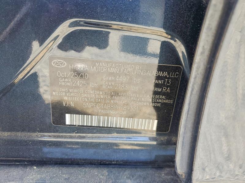 Продажа на аукционе авто 2011 Hyundai Sonata, vin: 5NPEC4AB8BH189331, номер лота: 46783316