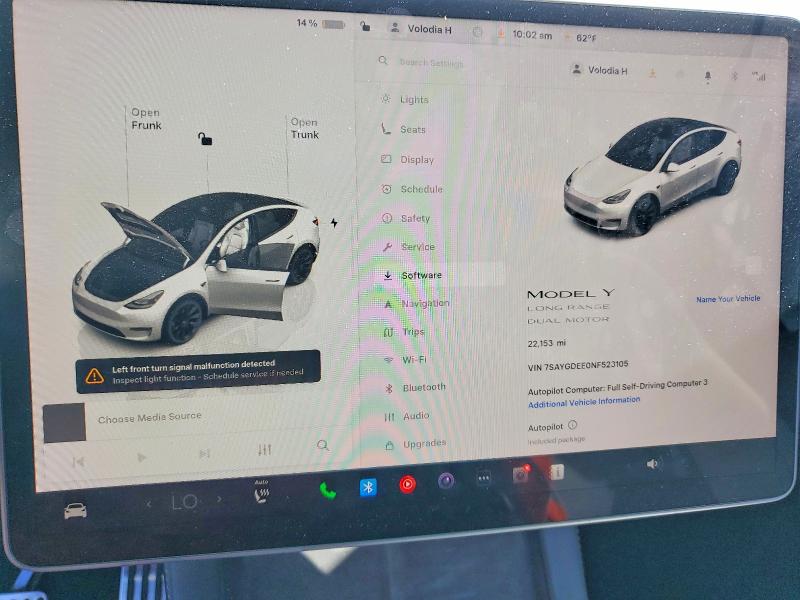 Продаж на аукціоні авто 2022 Tesla Model Y, vin: 7SAYGDEE0NF523105, номер лоту: 49839816