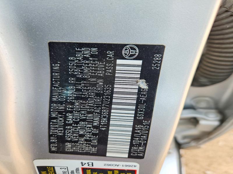 Продажа на аукционе авто 2007 Toyota Avalon, vin: 4T1BK36B77U231635, номер лота: 49395586