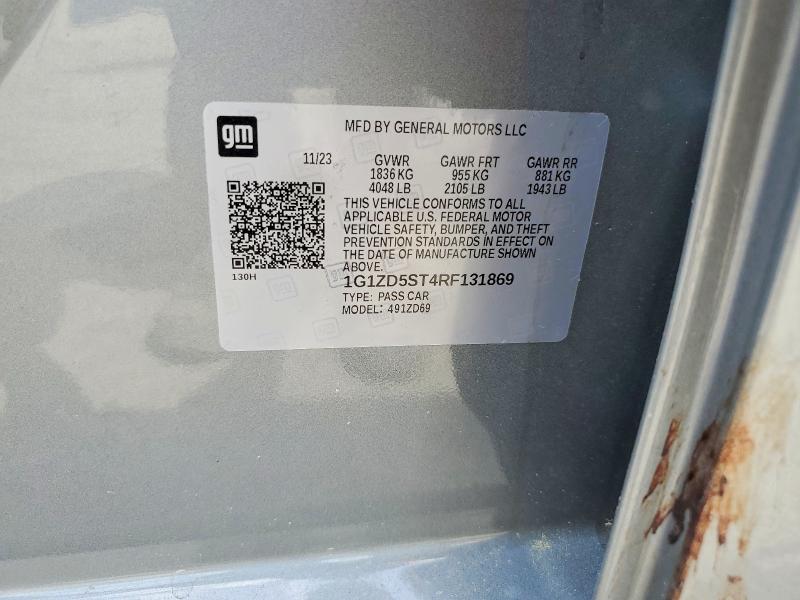2024 Chevrolet Malibu მანქანა იყიდება აუქციონზე, vin: 1G1ZD5ST4RF131869, აუქციონის ნომერი: 49629346