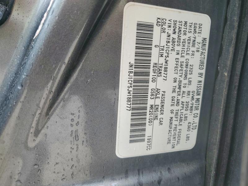 2018 Nissan Rogue Sport მანქანა იყიდება აუქციონზე, vin: JN1BJ1CP5JW188777, აუქციონის ნომერი: 51772596