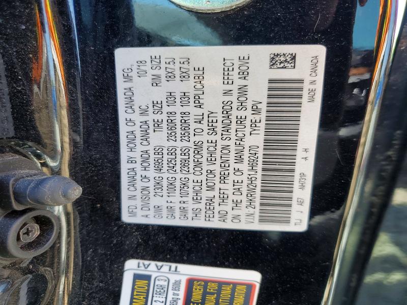 Auction sale of the 2018 Honda Cr-v, vin: 2HKRW2H51JH692470, lot number: 51097666