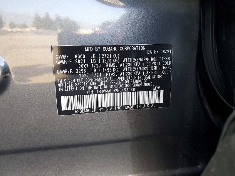 Aukcja sprzedaży 2024 Subaru Ascent, vin: 4S4WMAHD2R3453068, numer aukcji: 46781776