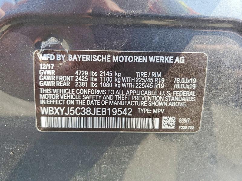 Aukcja sprzedaży 2018 Bmw X2, vin: WBXYJ5C38JEB19542, numer aukcji: 52039706