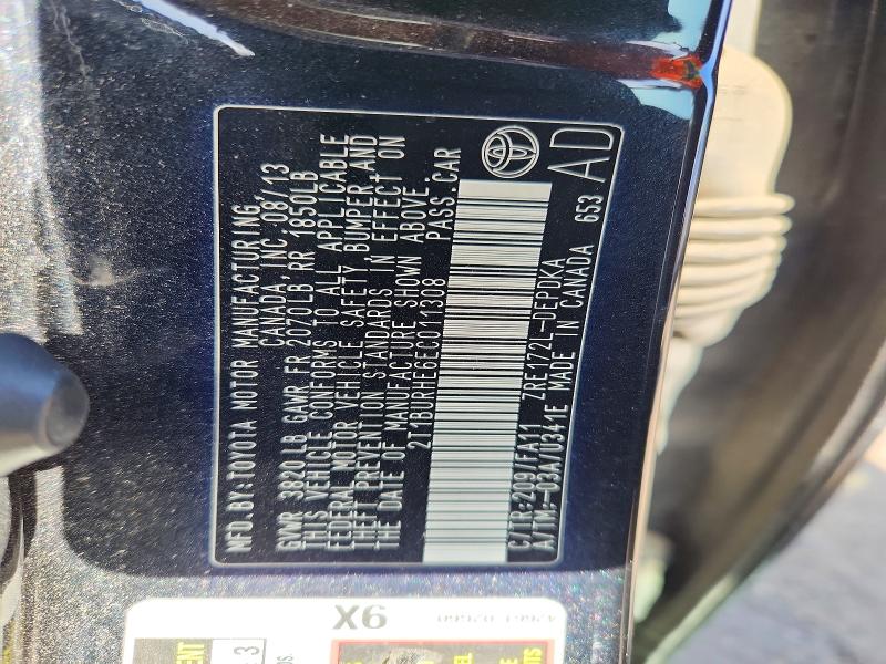 Продаж на аукціоні авто 2014 Toyota Corolla, vin: 2T1BURHE6EC011308, номер лоту: 50185196