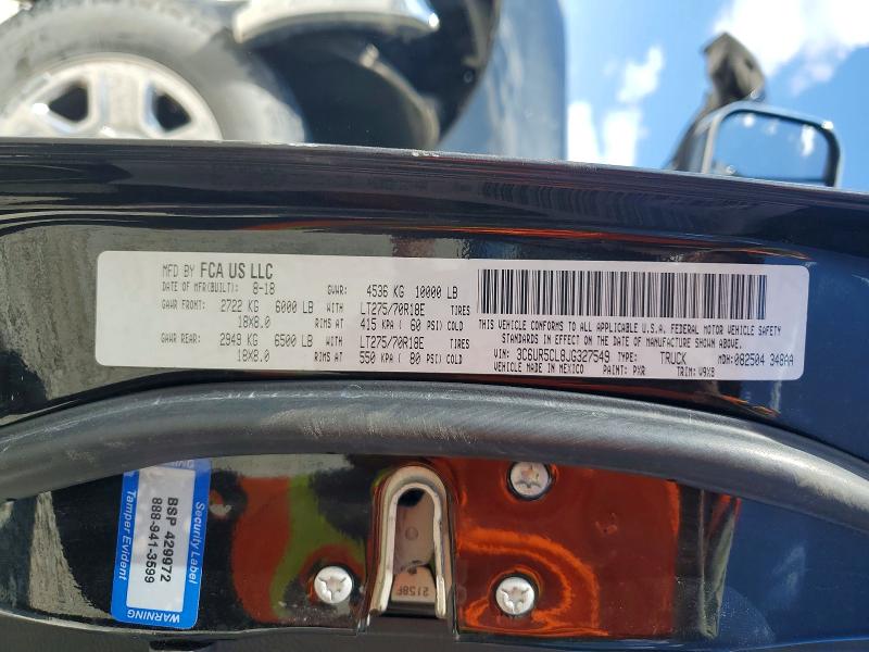 Продажа на аукционе авто 2018 Ram 2500, vin: 3C6UR5CL8JG327549, номер лота: 49250316