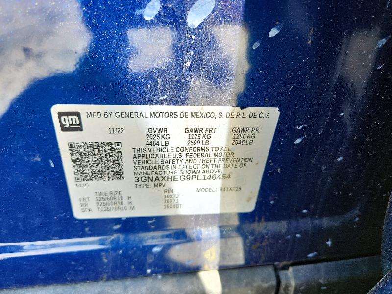 Aukcja sprzedaży 2023 Chevrolet Equinox, vin: 3GNAXHEG9PL146454, numer aukcji: 48939026