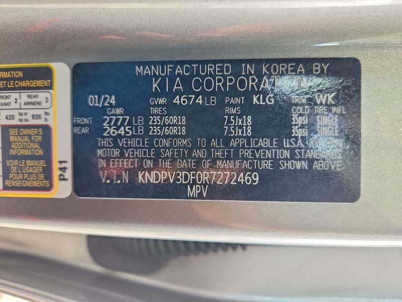 Продаж на аукціоні авто 2024 Kia Sportage, vin: KNDPV3DF0R7272469, номер лоту: 48195896