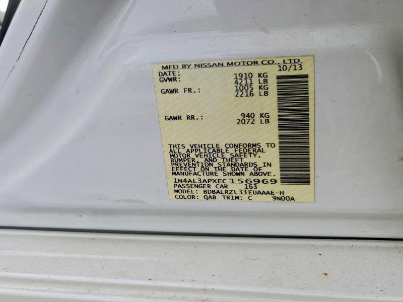 Продаж на аукціоні авто 2014 Nissan Altima, vin: 1N4AL3APXEC156969, номер лоту: 51018086
