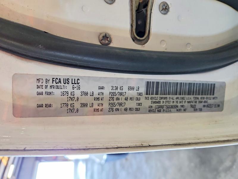 97502995 :رقم المزاد ، 1C6RR6FT5GS382694 vin ، 2016 Ram 1500 مزاد بيع