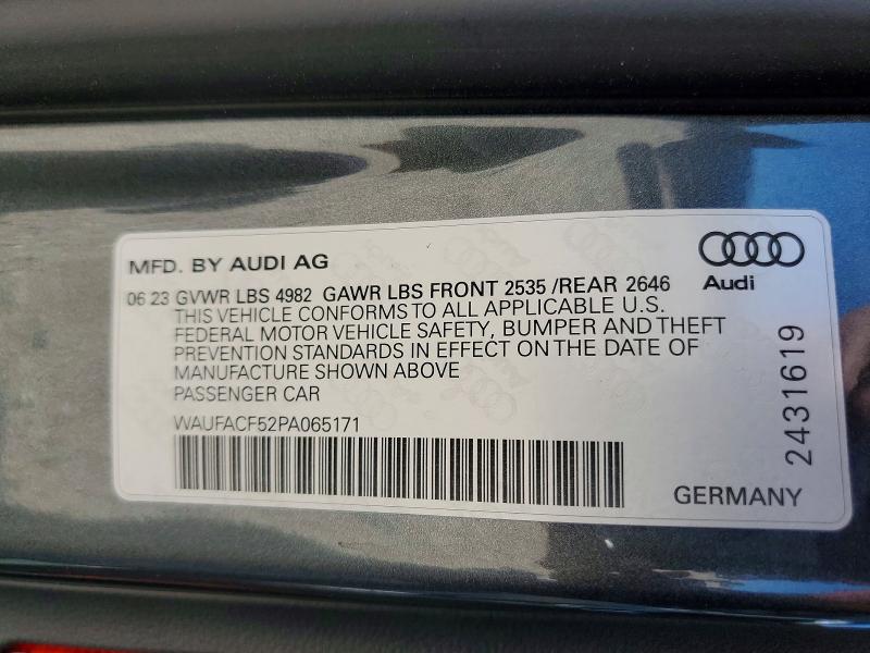 Продажа на аукционе авто 2023 Audi A5, vin: WAUFACF52PA065171, номер лота: 48135036
