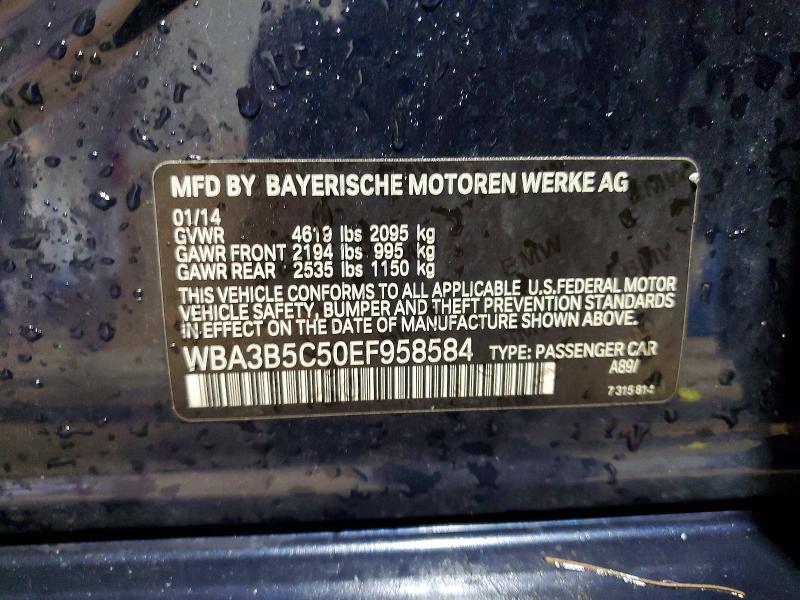 2014 Bmw 328 მანქანა იყიდება აუქციონზე, vin: WBA3B5C50EF958584, აუქციონის ნომერი: 49602516