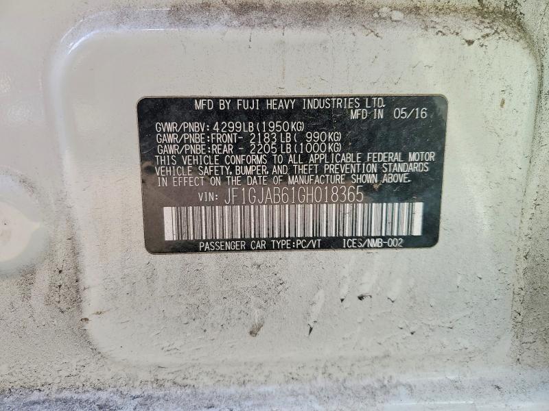 Продаж на аукціоні авто 2016 Subaru Impreza, vin: JF1GJAB61GH018365, номер лоту: 50424146