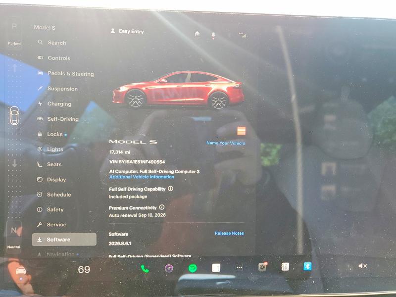 Aukcja sprzedaży 2022 Tesla Model S, vin: 5YJSA1E51NF490554, numer aukcji: 50531556