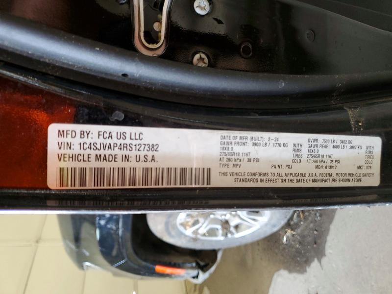 50956576 :رقم المزاد ، 1C4SJVAP4RS127382 vin ، 2024 Jeep Wagoneer مزاد بيع