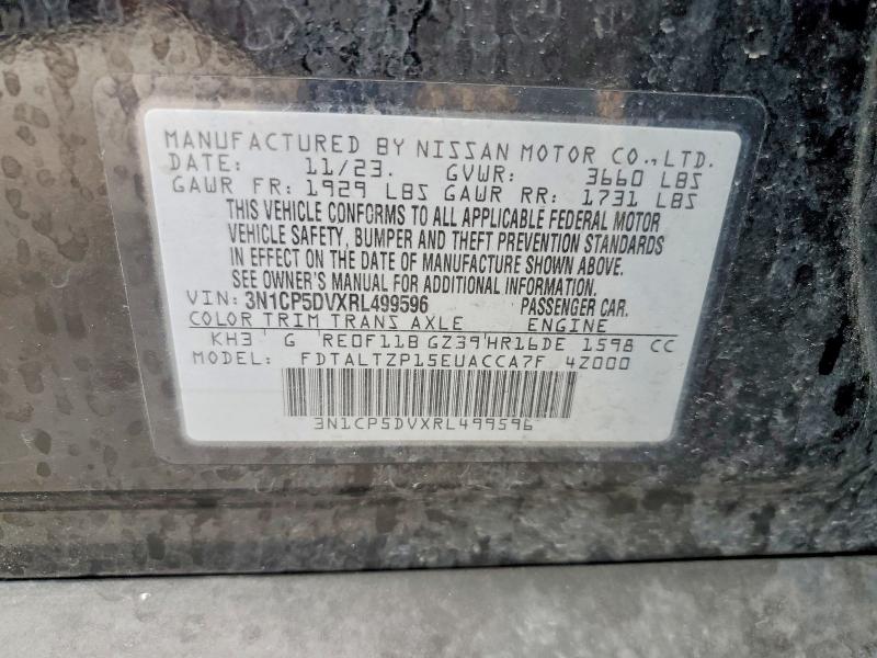 51892576 :رقم المزاد ، 3N1CP5DVXRL499596 vin ، 2024 Nissan Kicks مزاد بيع