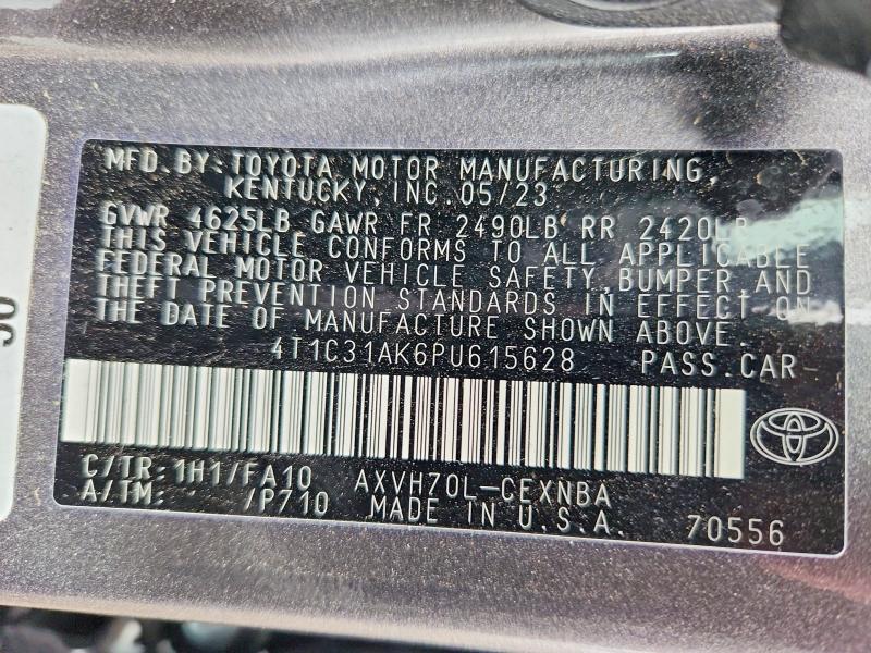 Aukcja sprzedaży 2023 Toyota Camry, vin: 4T1C31AK6PU615628, numer aukcji: 50815826