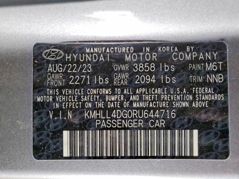 Продаж на аукціоні авто 2024 Hyundai Elantra, vin: KMHLL4DG0RU644716, номер лоту: 50197956