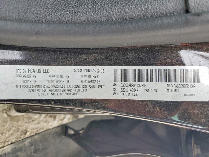 Продаж на аукціоні авто 2016 Chrysler 200, vin: 1C3CCCAB6GN137600, номер лоту: 49466716