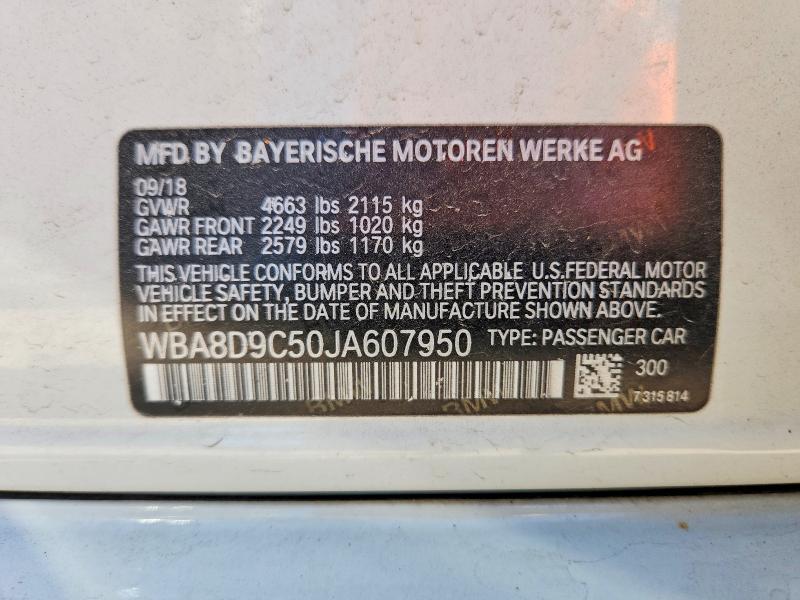 50781146 :رقم المزاد ، WBA8D9C50JA607950 vin ، 2018 Bmw 330 مزاد بيع