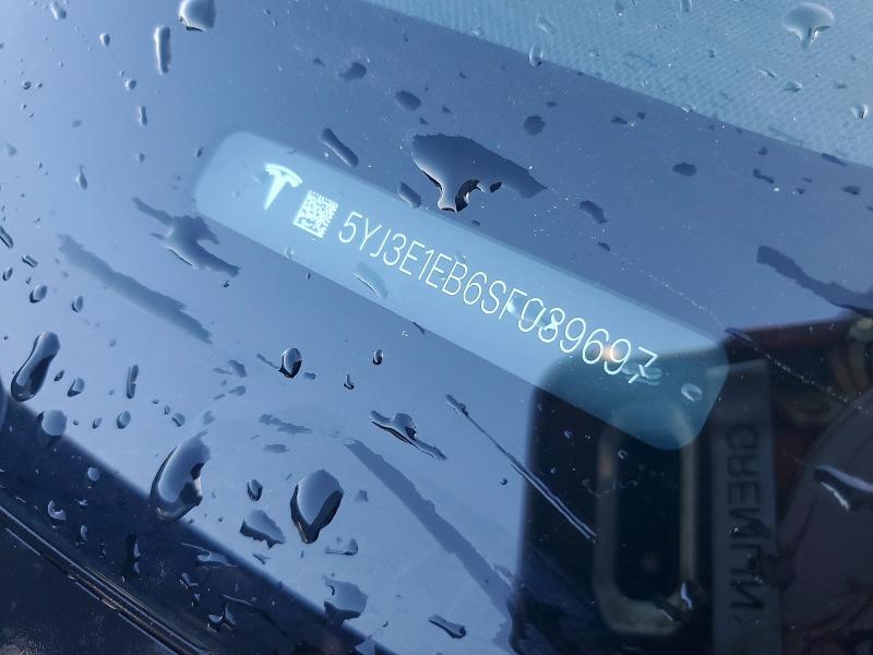 Продаж на аукціоні авто 2025 Tesla Model 3, vin: 5YJ3E1EB6SF989697, номер лоту: 48943266
