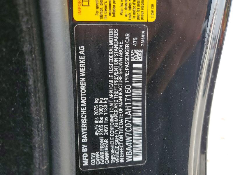 Aukcja sprzedaży 2020 Bmw 440i, vin: WBA4W7C07LAH17160, numer aukcji: 51015286