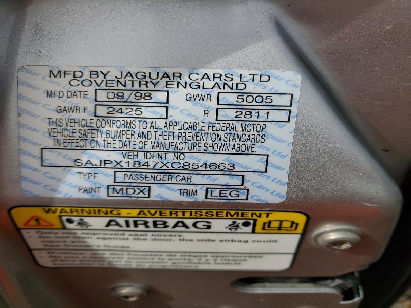 Продажа на аукционе авто 1999 Jaguar Xjr, vin: SAJPX1847XC854663, номер лота: 51010286