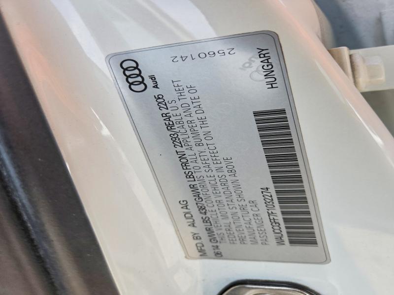 2015 Audi A3 მანქანა იყიდება აუქციონზე, vin: WAUCCGFF7F1032274, აუქციონის ნომერი: 51900226