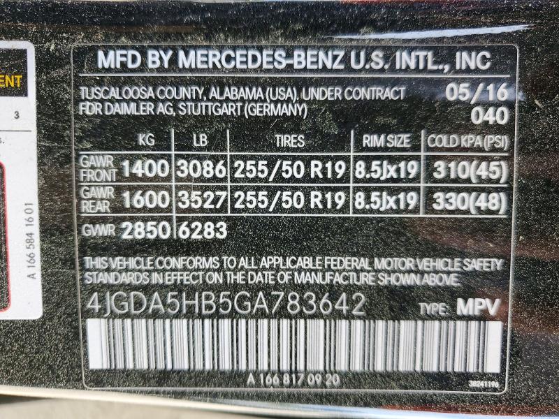 Продаж на аукціоні авто 2016 Mercedes-benz Gle, vin: 4JGDA5HB5GA783642, номер лоту: 48387796