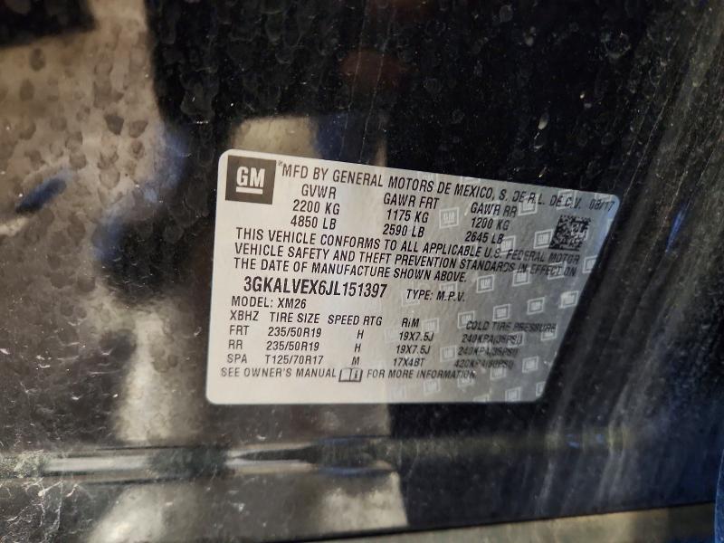 2018 Gmc Terrain მანქანა იყიდება აუქციონზე, vin: 3GKALVEX6JL151397, აუქციონის ნომერი: 49841126