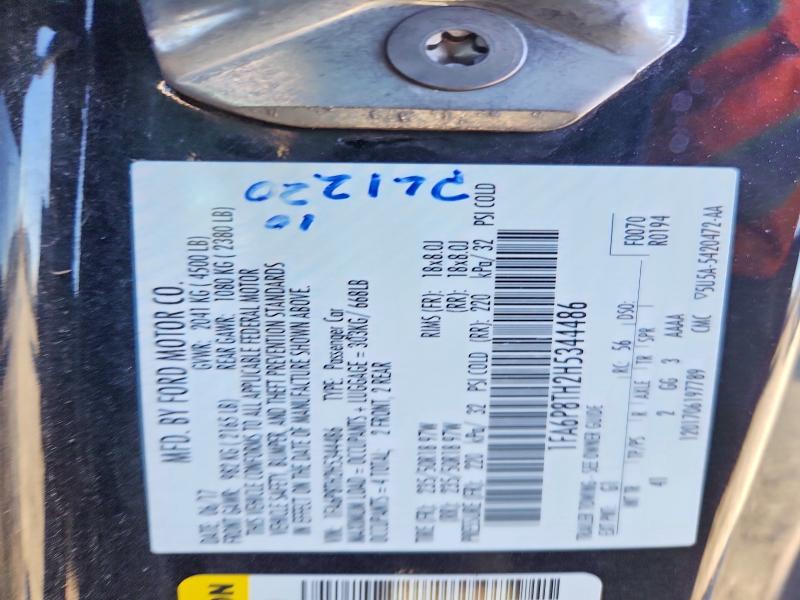 Aukcja sprzedaży 2017 Ford Mustang, vin: 1FA6P8TH2H5344486, numer aukcji: 48772686