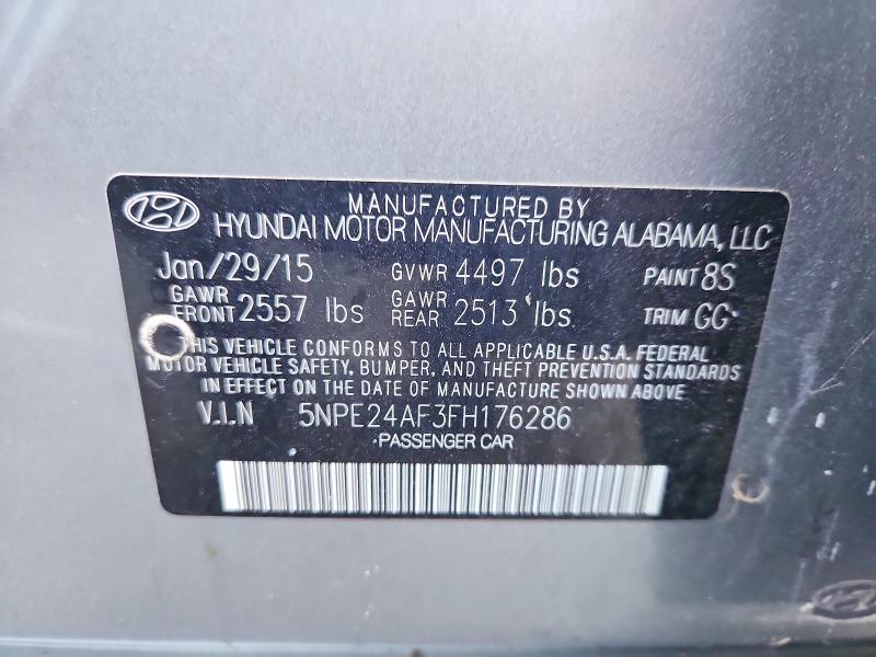 Продаж на аукціоні авто 2015 Hyundai Sonata, vin: 5NPE24AF3FH176286, номер лоту: 48792196
