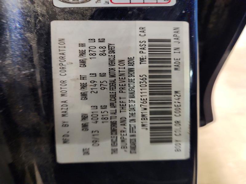 Aukcja sprzedaży 2014 Mazda 3, vin: JM1BM1W76E1110365, numer aukcji: 49865086