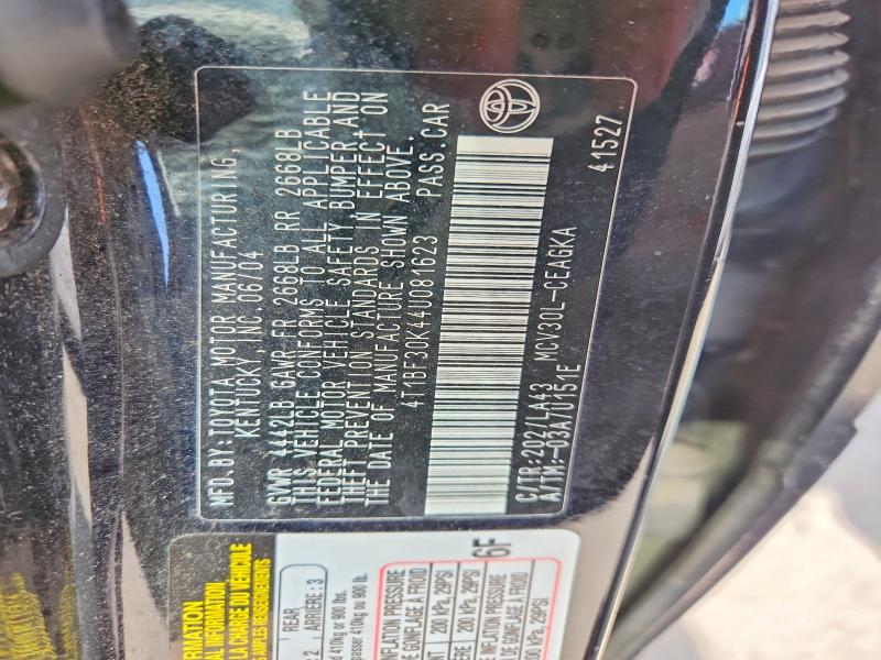 Aukcja sprzedaży 2004 Toyota Camry, vin: 4T1BF30K44U081623, numer aukcji: 51650256