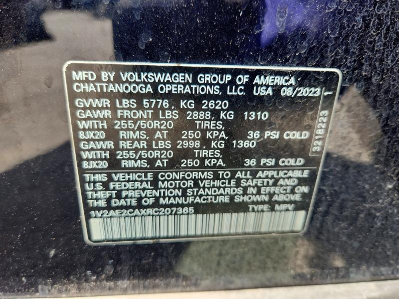 48269746 :رقم المزاد ، 1V2AE2CAXRC207365 vin ، 2024 Volkswagen Atlas Cross Sport مزاد بيع