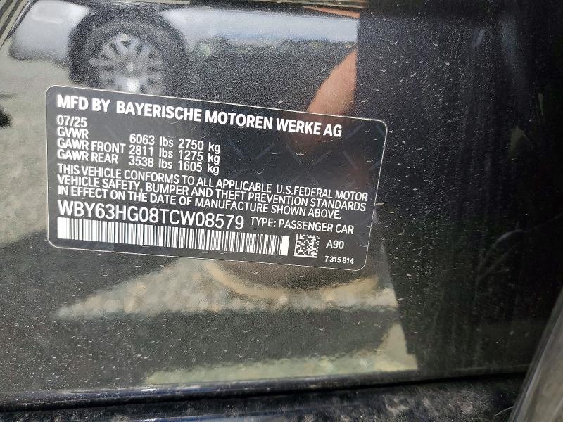 Aukcja sprzedaży 2026 Bmw I5, vin: WBY63HG08TCW08579, numer aukcji: 49831936