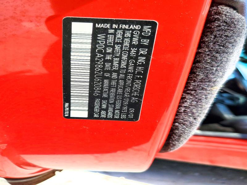 Aukcja sprzedaży 2002 Porsche Boxster, vin: WP0CA29862U620846, numer aukcji: 48651716