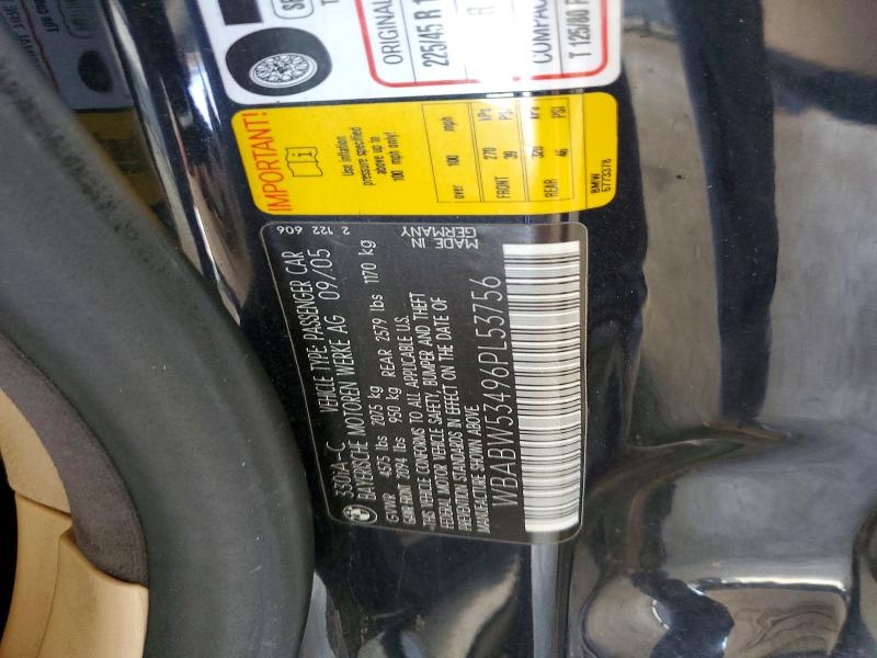 Продажа на аукционе авто 2006 Bmw 330, vin: WBABW53496PL53756, номер лота: 49835036