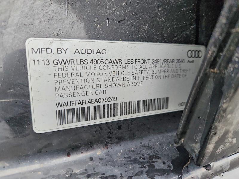 2014 Audi A4 მანქანა იყიდება აუქციონზე, vin: WAUFFAFL4EA079249, აუქციონის ნომერი: 48209606