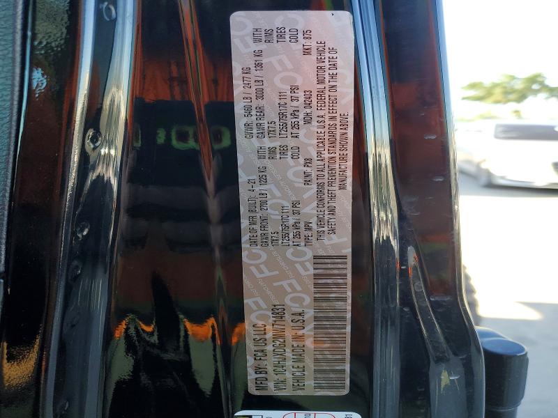 Продаж на аукціоні авто 2021 Jeep Wrangler Unlimited, vin: 1C4HJXDG2MW714831, номер лоту: 51656726