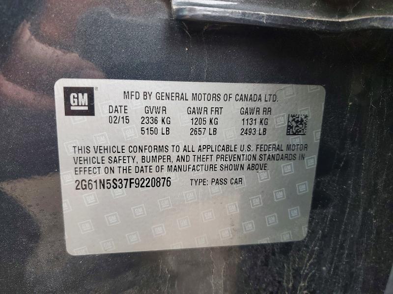 2015 Cadillac Xts მანქანა იყიდება აუქციონზე, vin: 2G61N5S37F9220876, აუქციონის ნომერი: 50114256