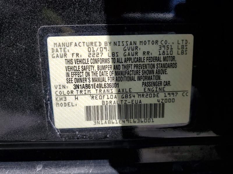 Aukcja sprzedaży 2009 Nissan Sentra, vin: 3N1AB61E49L636001, numer aukcji: 51542336