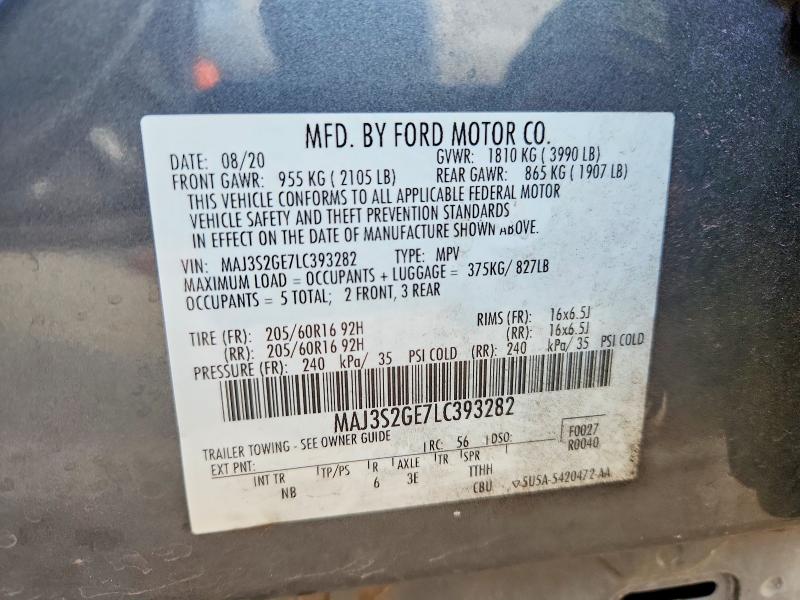 Продажа на аукционе авто 2020 Ford Ecosport, vin: MAJ3S2GE7LC393282, номер лота: 50637266