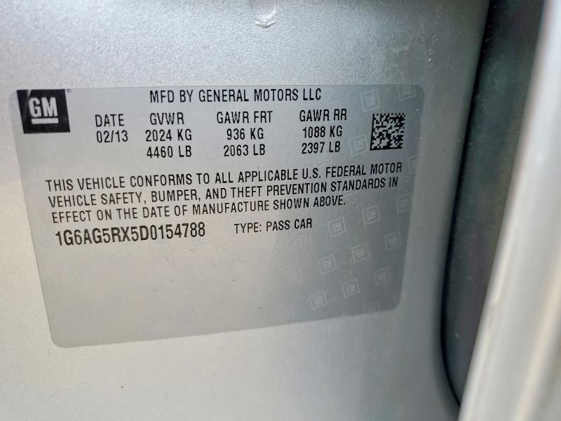 Продаж на аукціоні авто 2013 Cadillac Ats, vin: 1G6AG5RX5D0154788, номер лоту: 48541776