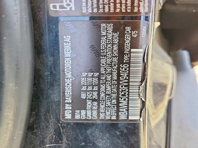 Продажа на аукционе авто 2015 Bmw X1, vin: WBAVM5C53FVV94056, номер лота: 51696096