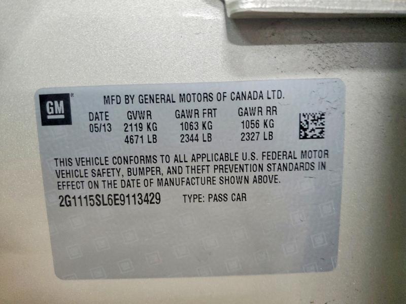 Продаж на аукціоні авто 2014 Chevrolet Impala, vin: 2G1115SL6E9113429, номер лоту: 51180446
