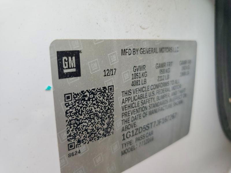 Продажа на аукционе авто 2018 Chevrolet Malibu, vin: 1G1ZD5ST7JF167267, номер лота: 51442326